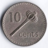 Монета 10 центов. 1986 год, Фиджи.