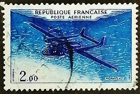 Почтовая марка. "Авиапочта". 1963 год, Франция.