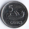 Монета 5 центов. 2006 год, Фиджи.