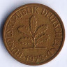 Монета 5 пфеннигов. 1972(D) год, ФРГ.