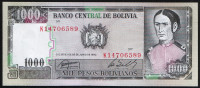 Бона 1000 песо. 1982 год, Боливия.