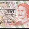 Банкнота 100 крузейро. 1990 год, Бразилия. Серия 