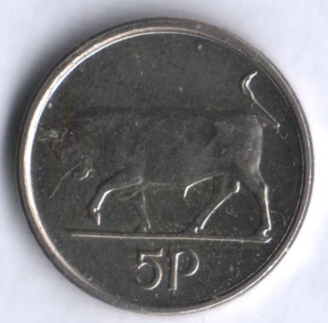Монета 5 пенсов. 1994 год, Ирландия.