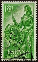 Почтовая марка. "Гонсало Фернандес де Кордоба". 1958 год, Испания.