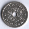 Монета 1 крона. 1993 год, Дания. LG;JP;A.