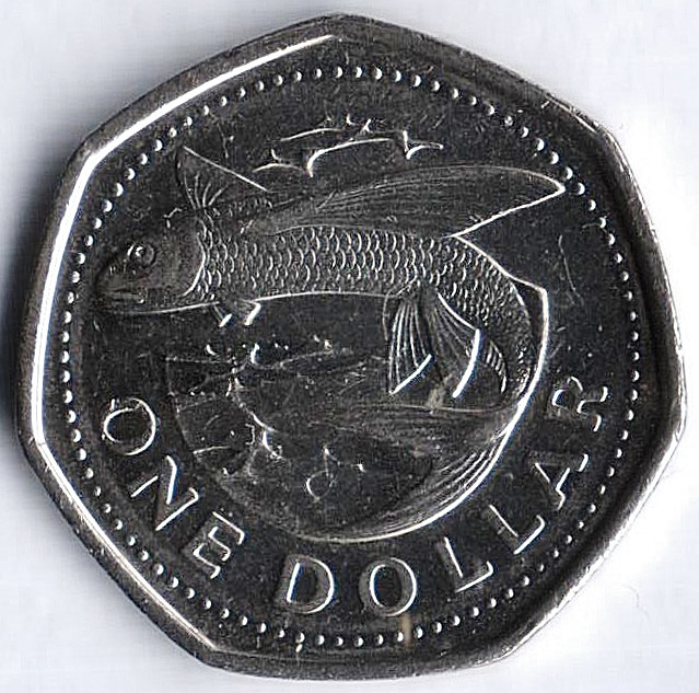 Монета 1 доллар. 2008 год, Барбадос.