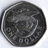 Монета 1 доллар. 2008 год, Барбадос.