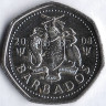 Монета 1 доллар. 2008 год, Барбадос.