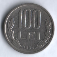 100 лей. 1993 год, Румыния. (Михай Храбрый)