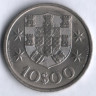 Монета 10 эскудо. 1972 год, Португалия.