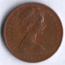 Монета 2 цента. 1973 год, Новая Зеландия.