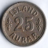 Монета 25 эйре. 1925 год, Исландия. HCN-GJ.