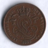 Монета 1 сантим. 1902 год, Бельгия (Der Belgen).
