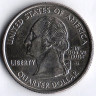25 центов. 2001(D) год, США. Северная Каролина.