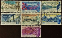 Набор почтовых марок (7 шт.). "Всемирная выставка почтовых марок, ПРАГА-1962 (II)". 1961 год, Чехословакия.