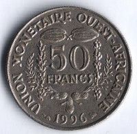 Монета 50 франков. 1996 год, Западно-Африканские Штаты.