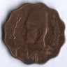 Монета 10 милльемов. 1943 год, Египет.