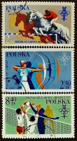 Набор почтовых марок (3 шт.). "Летние Олимпийские игры - Москва`1980". 1980 год, Польша.