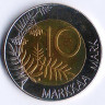 Монета 10 марок. 1995 год, Финляндия. Европейский Союз.