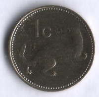 Монета 1 цент. 1995 год, Мальта.