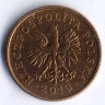 Монета 1 грош. 2013 год, Польша.