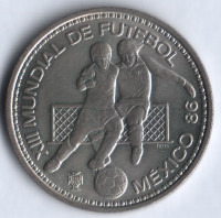 Монета 100 эскудо. 1986 год, Португалия. Mexico-86.