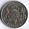 Монета 2 лата. 1993 год, Латвия. 75 лет провозглашения независимости Латвии.