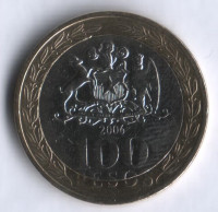 100 песо. 2006 год, Чили.