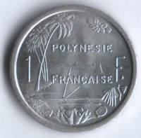 1 франк. 1965 год, Французская Полинезия.