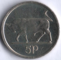 Монета 5 пенсов. 1998 год, Ирландия.