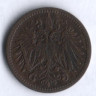 Монета 1 геллер. 1910 год, Австро-Венгрия.