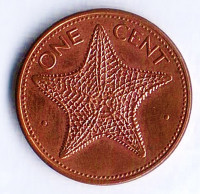 Монета 1 цент. 1995 год, Багамские острова.
