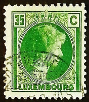 Почтовая марка. "Великая княгиня Шарлотта". 1930 год, Люксембург.