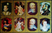 Набор почтовых марок (14 шт.). "Короли и видные деятели французского двора". 1972 год, Чад.