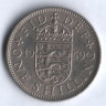 Монета 1 шиллинг. 1959 год, Великобритания (Герб Англии).