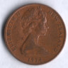 Монета 2 цента. 1974 год, Новая Зеландия.