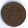 Монета 1 грош. 1938 год, Польша.