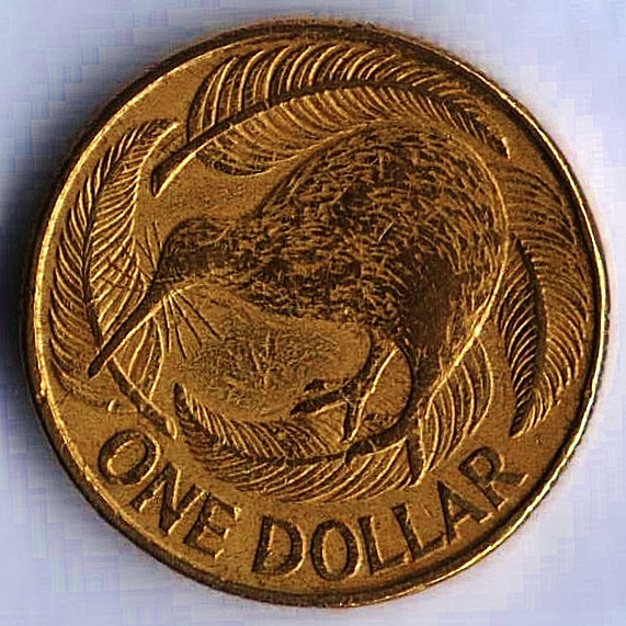 Монета 1 доллар. 1990 год, Новая Зеландия.