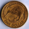 Монета 1 доллар. 1990 год, Новая Зеландия.