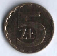 Монета 5 злотых. 1987 год, Польша.