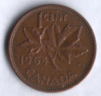 Монета 1 цент. 1964 год, Канада.