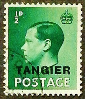 Почтовая марка. "Король Эдуард VIII". 1936 год, Танжер (Британский Почтовый Офис).