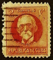 Почтовая марка. "Генерал Максимо Гомес". 1917 год, Куба.