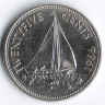 Монета 25 центов. 1966 год, Багамские острова.
