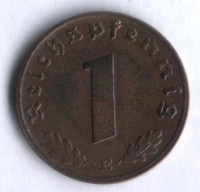 Монета 1 рейхспфенниг. 1938 год (E), Третий Рейх.