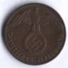 Монета 1 рейхспфенниг. 1938 год (E), Третий Рейх.
