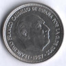 Монета 5 песет. 1957(60) год, Испания.