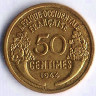 Монета 50 сантимов. 1944 год, Французская Западная Африка.