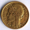 Монета 50 сантимов. 1944 год, Французская Западная Африка.