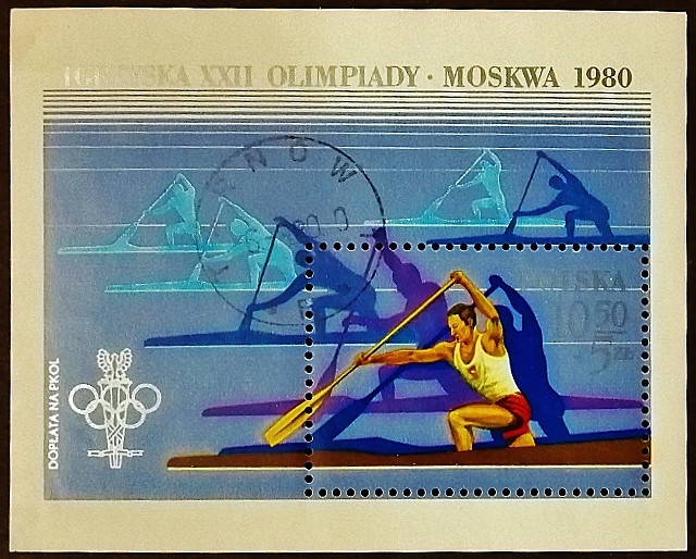 Мини-блок. "Летние Олимпийские игры - Москва`1980". 1980 год, Польша.